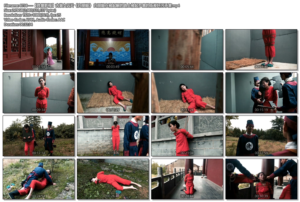 8738----【胜景影视】古装女囚片《白丽娘》 白丽娘在被起解的路上被起歹意的衙差奸污杀害.jpg
