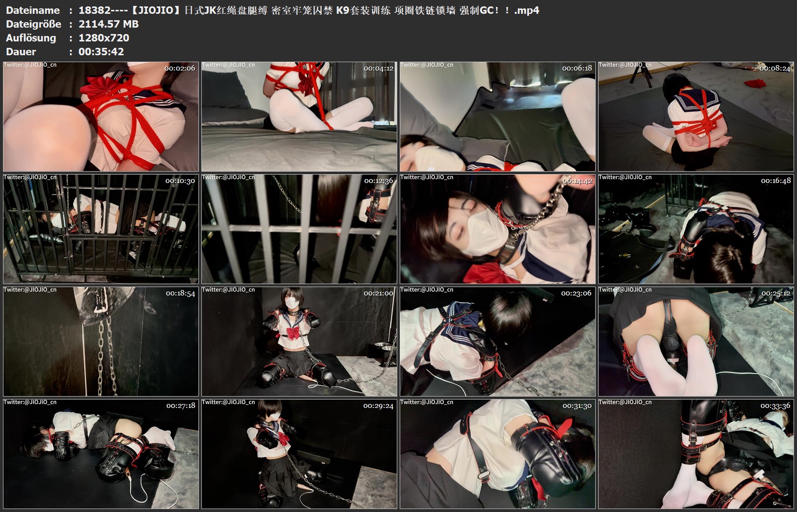 18382----【JIOJIO】日式JK红绳盘腿缚 密室牢笼囚禁 K9套装训练 项圈铁链锁墙 强制GC！！.jpg