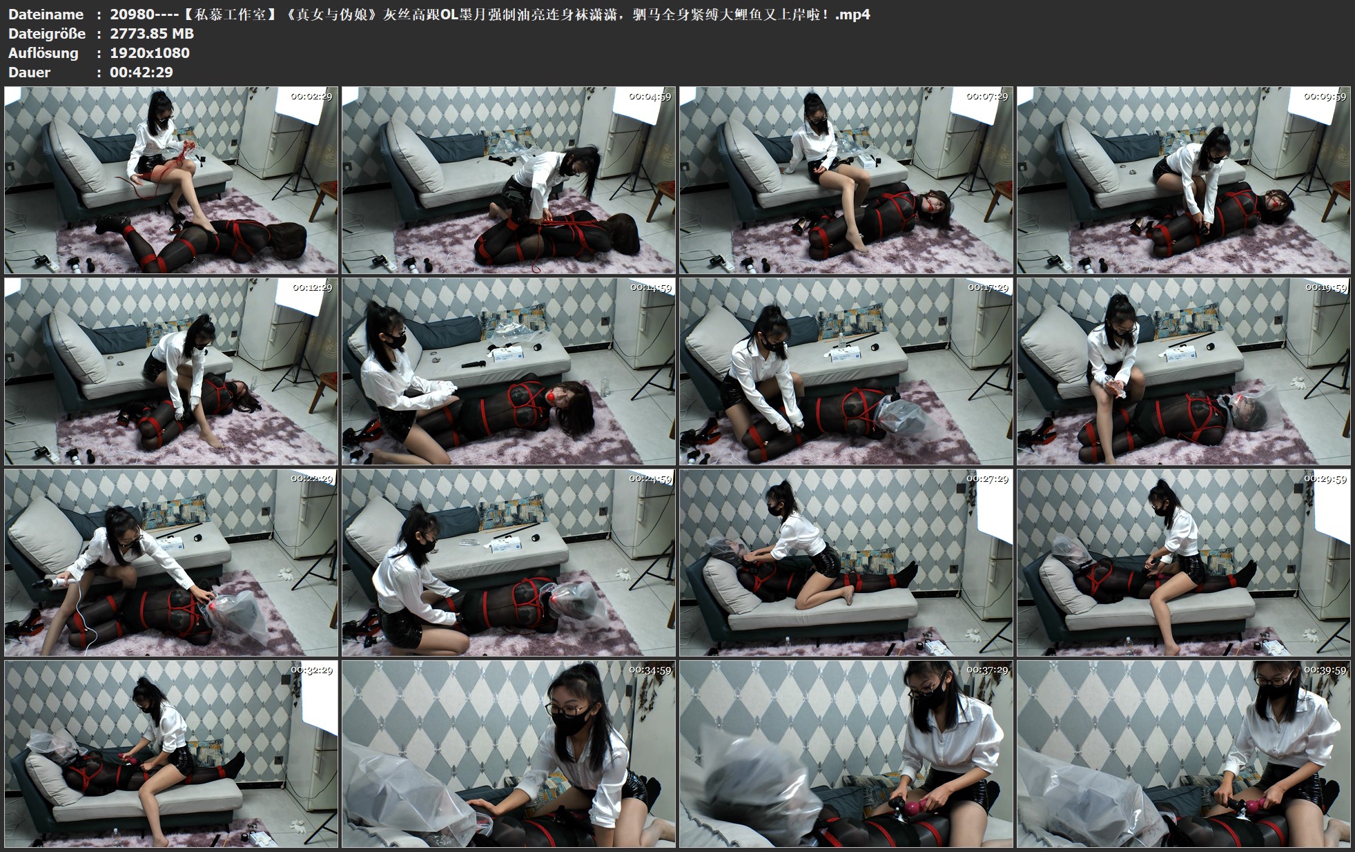20980----【私慕工作室】《真女与伪娘》灰丝高跟OL墨月强制油亮连身袜潇潇，驷马全身.jpg