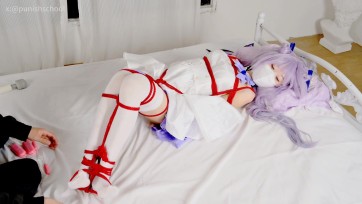 【惩戒学园】刻晴花嫁的新婚枕头闷杀 花嫁刻晴的新婚夜 惨遭新郎枕头闷杀 原地升天 原神 COS 花嫁刻晴 白丝高跟 蛇缚 极限高潮 枕头闷杀