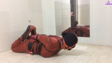 【CD伪娘小诡的自缚】完整篇 紧身衣和单手套