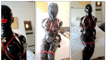 【dongdong】乳胶全包娜然zx头套呼控+鼻塞