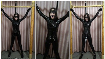 【随心原创】杨蕊 残酷折磨胶衣搜查官 极限双铐长时间固定 震动 止不住的口水