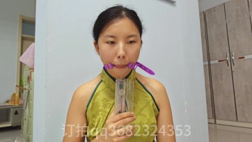 【王宁】【口水福利】旗袍美女慧慧与双球口塞