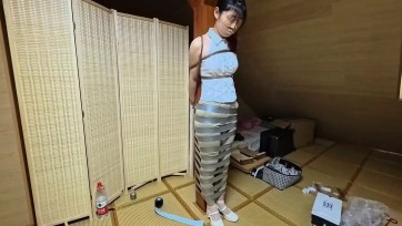 【渎竺】胶带柱子缚！上半身欧式柱缚！
